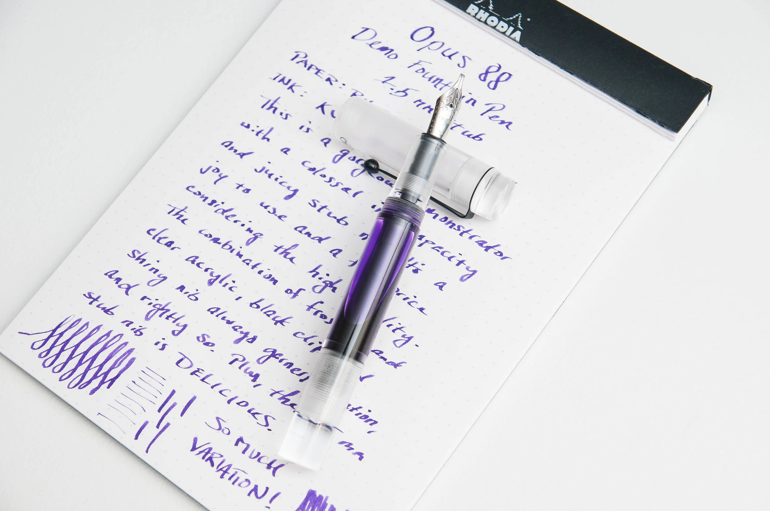 Opus 88 Demonstrator with 1.5mm Stub Nib Review — The Pen Addict